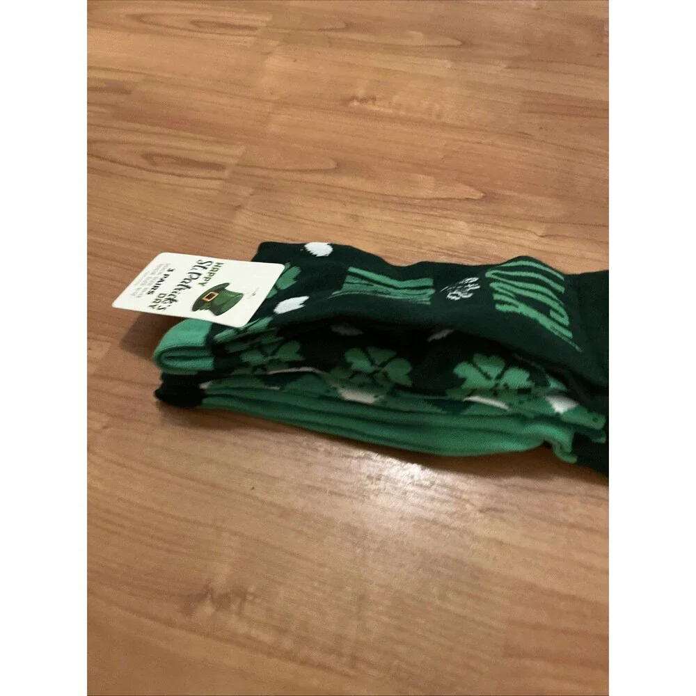 St. Patrick's Day Luck Of The Irish Socks 3 Pairs Shoe Size 6-12 & 10-13